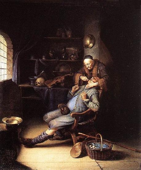 Gerrit Dou The Extraction of Tooth oil painting image
